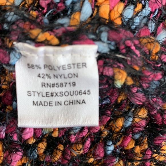 Ny Collection Sweater Fuzzy Soft Multi-Color Black Pink Pullover Long Sleeve - Picture 9 of 11